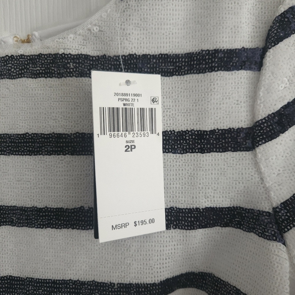 NWT Ralph Lauren Striped Sequin Short Sleeve Blouse - Picture 4 of 12
